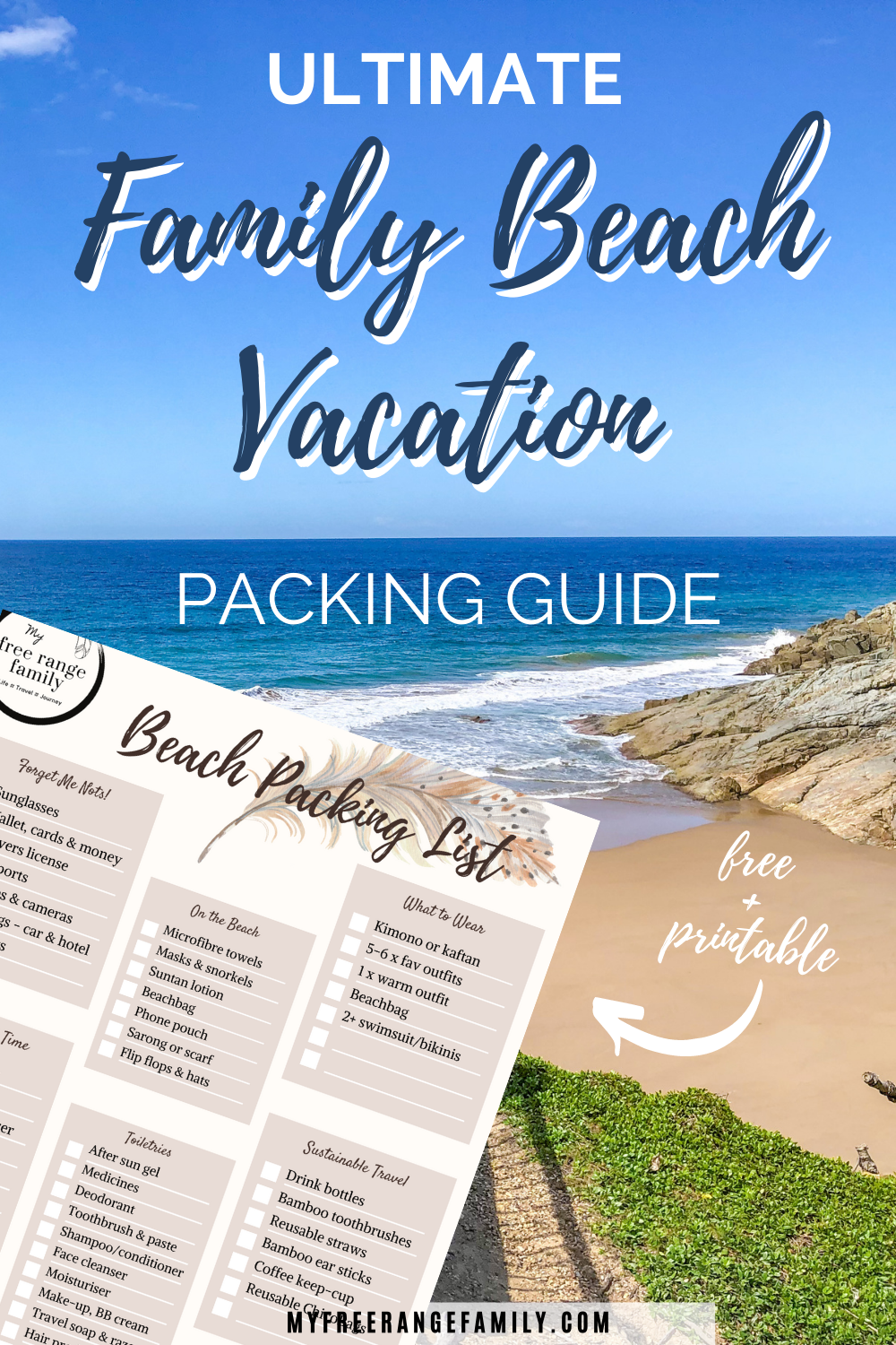 What to Pack on a Family Beach Vacation + Printable Packing List