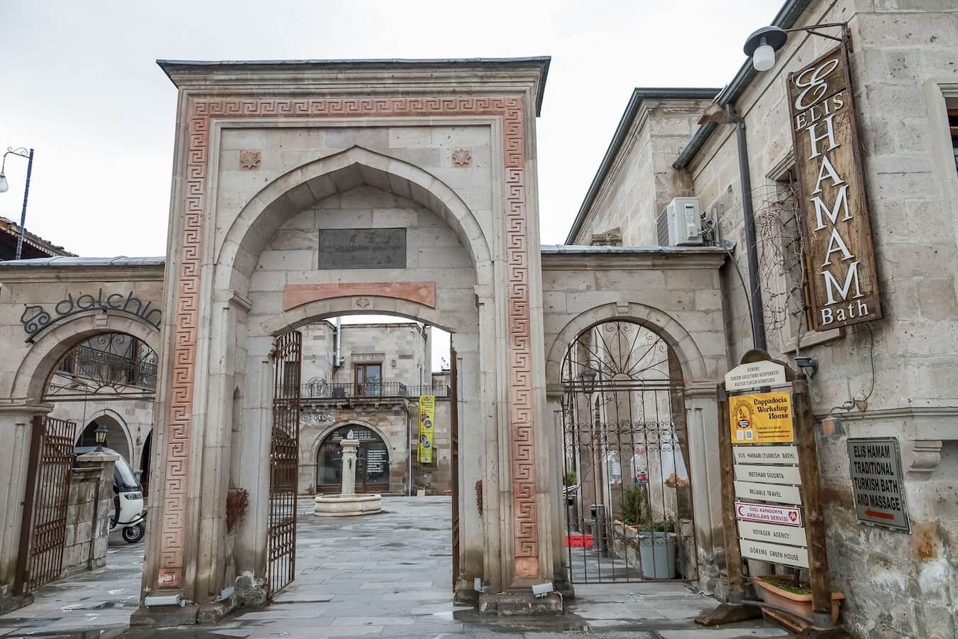 The entrance to Elis Hammam in Göreme, Cappadocia